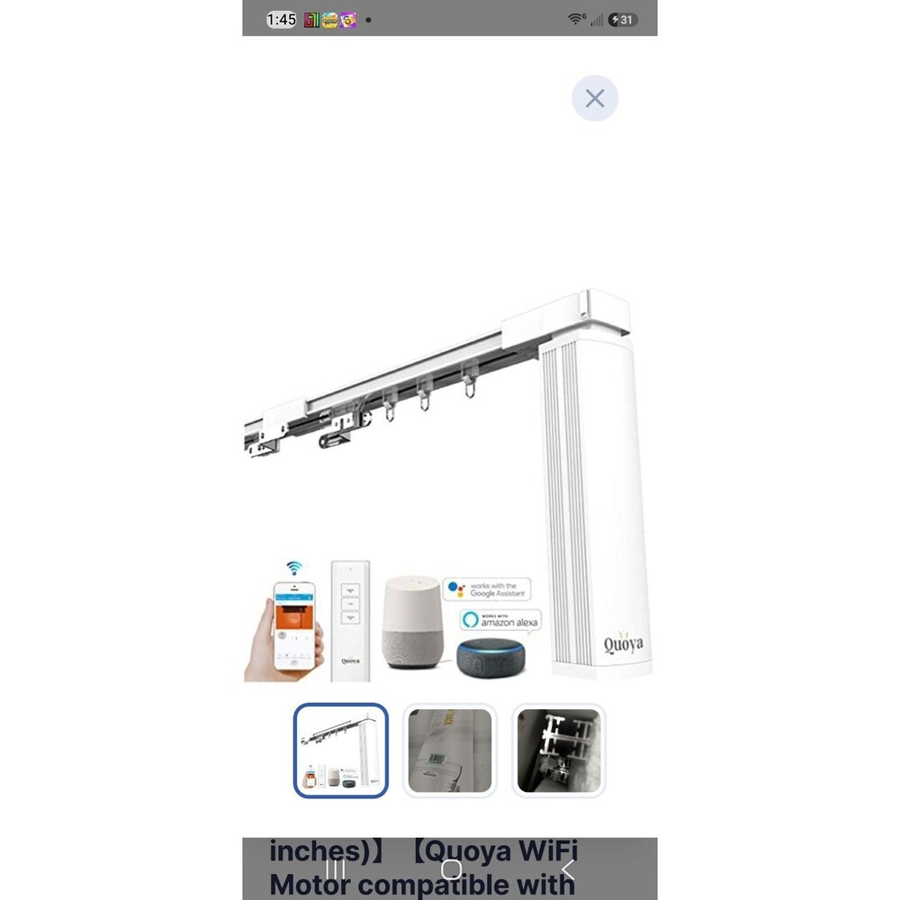 QUOYA QL600 Smart Electric Curtain Track, Motorized motor, Adjustable track leng